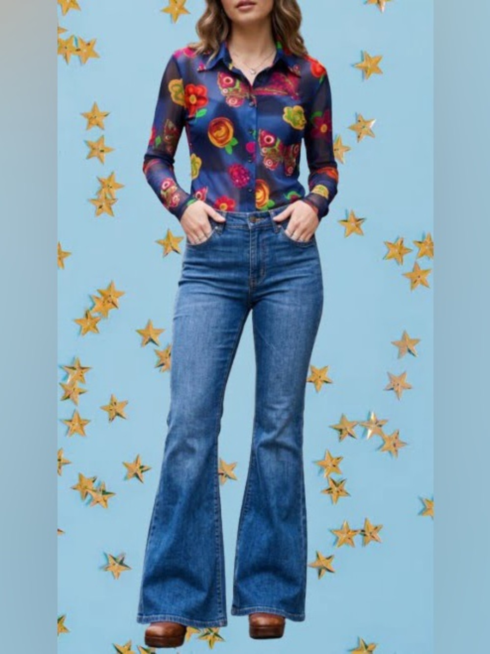 Rich Birds Vibrant Multicolored Hippie Style Blouse XS